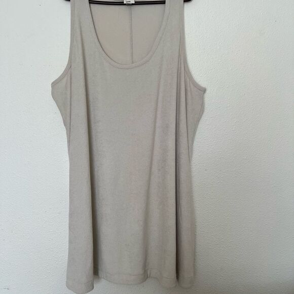 Women's Terry Tank Dress - A New Day Tan size 3X - Picture 9 of 9